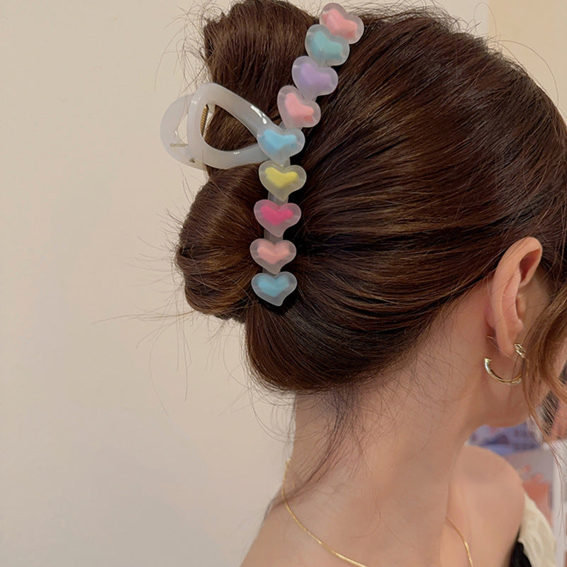 Love Heart Hair Clip - Fashionable Simple Accessory