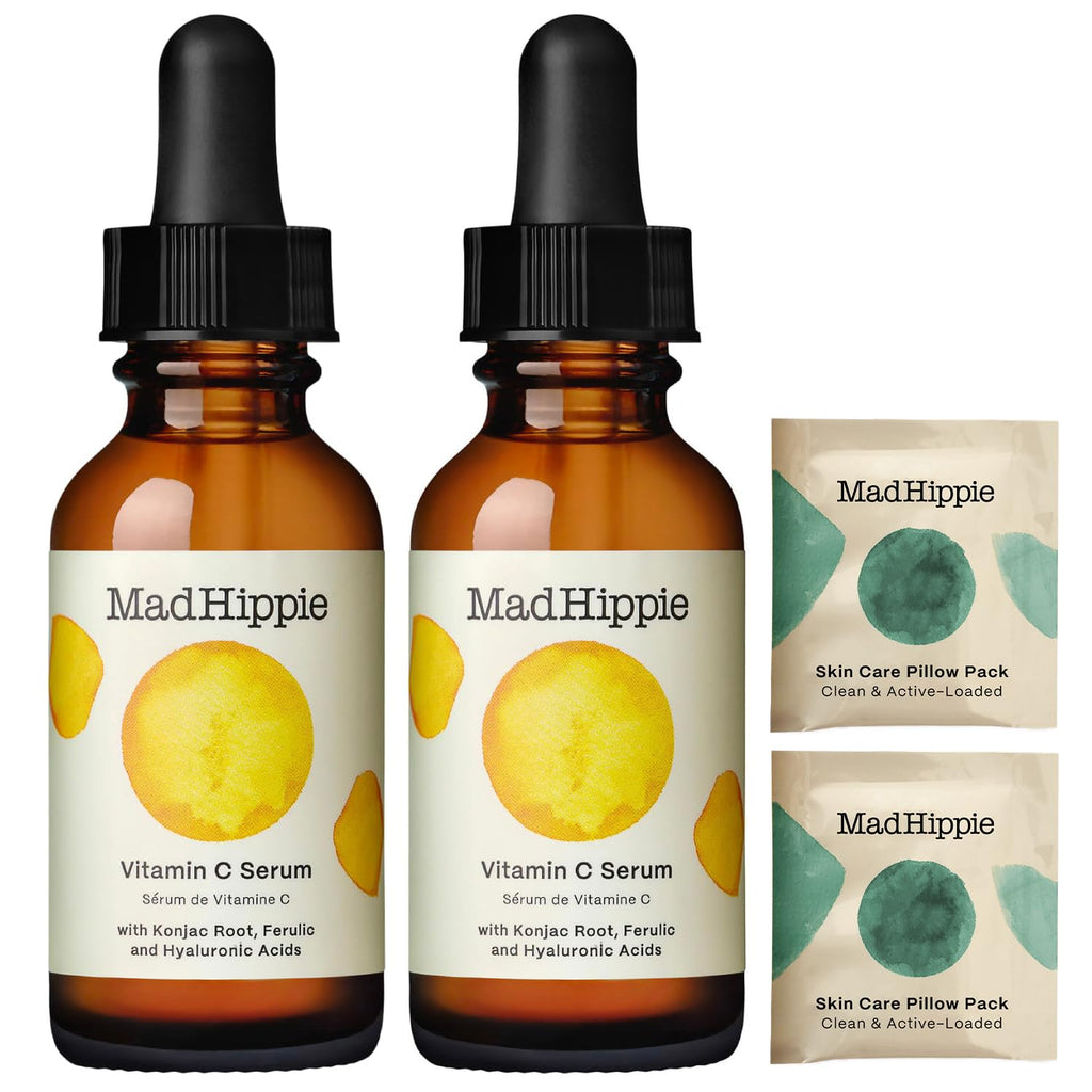 GlowBright Vitamin C Serum Duo – Hydrating Brightening Skincare Set
