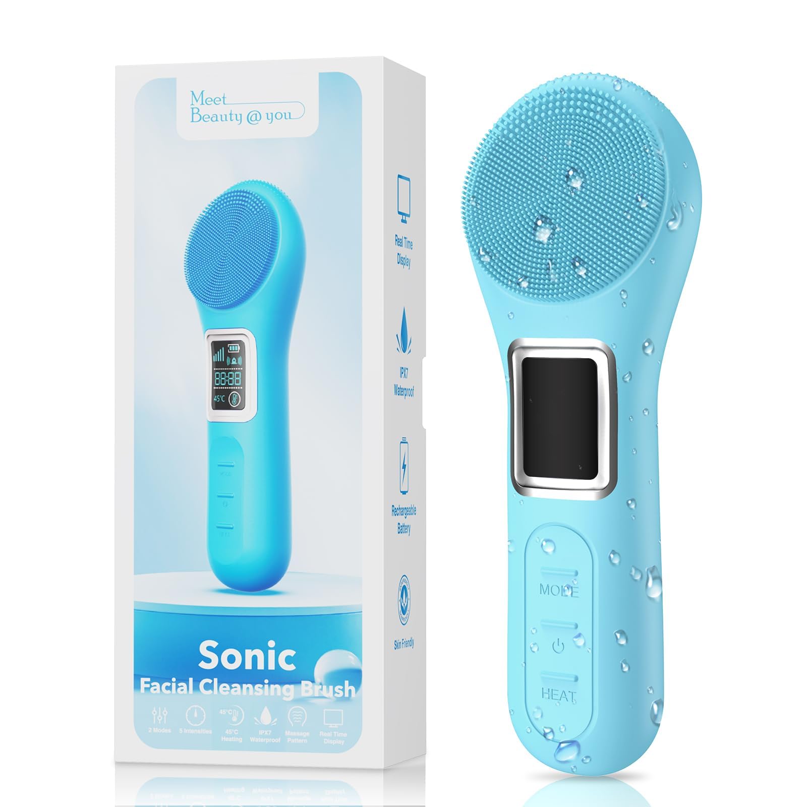 FreshFace Waterproof Rechargeable Silicone Cleansing Brush